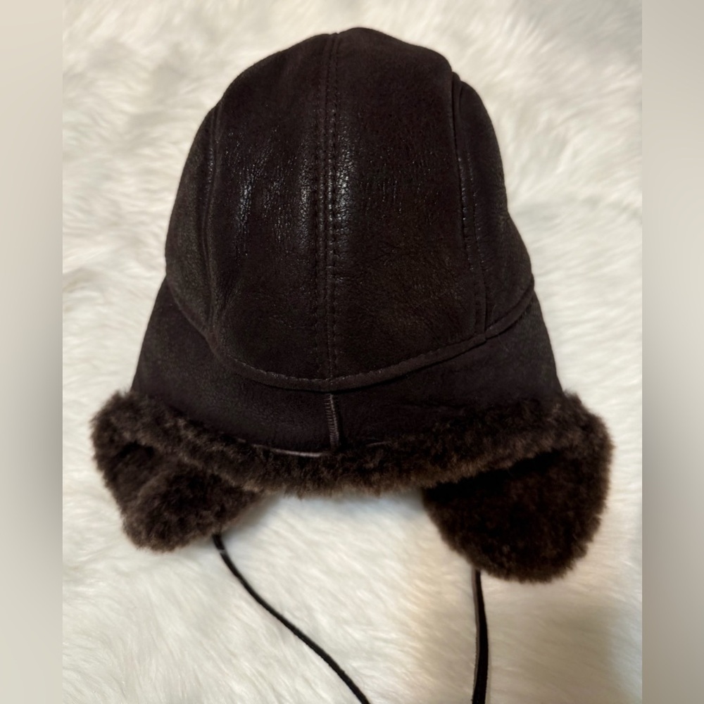 Zavelio NWT Sheepskin Ear Flap Aviator Hat - Picture 4 of 9